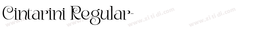 Cintarini Regular字体转换 Cintarini Regular字体转换